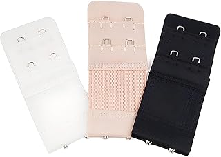 أدوات توسيع للملابس الداخلية، إضافات لحمالات الصدر بألوان متنوعة، لجعل حمالات الصدر أكثر راحة ومرونة - 3 قطع، عرض كل منها 1.5 سم وطول 5 سم