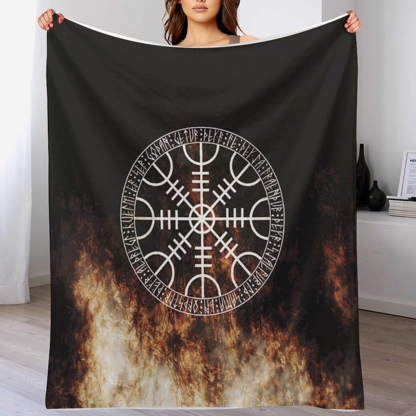 Couverture en flanelle douce Viking Myth un cocon de chaleur 150x200