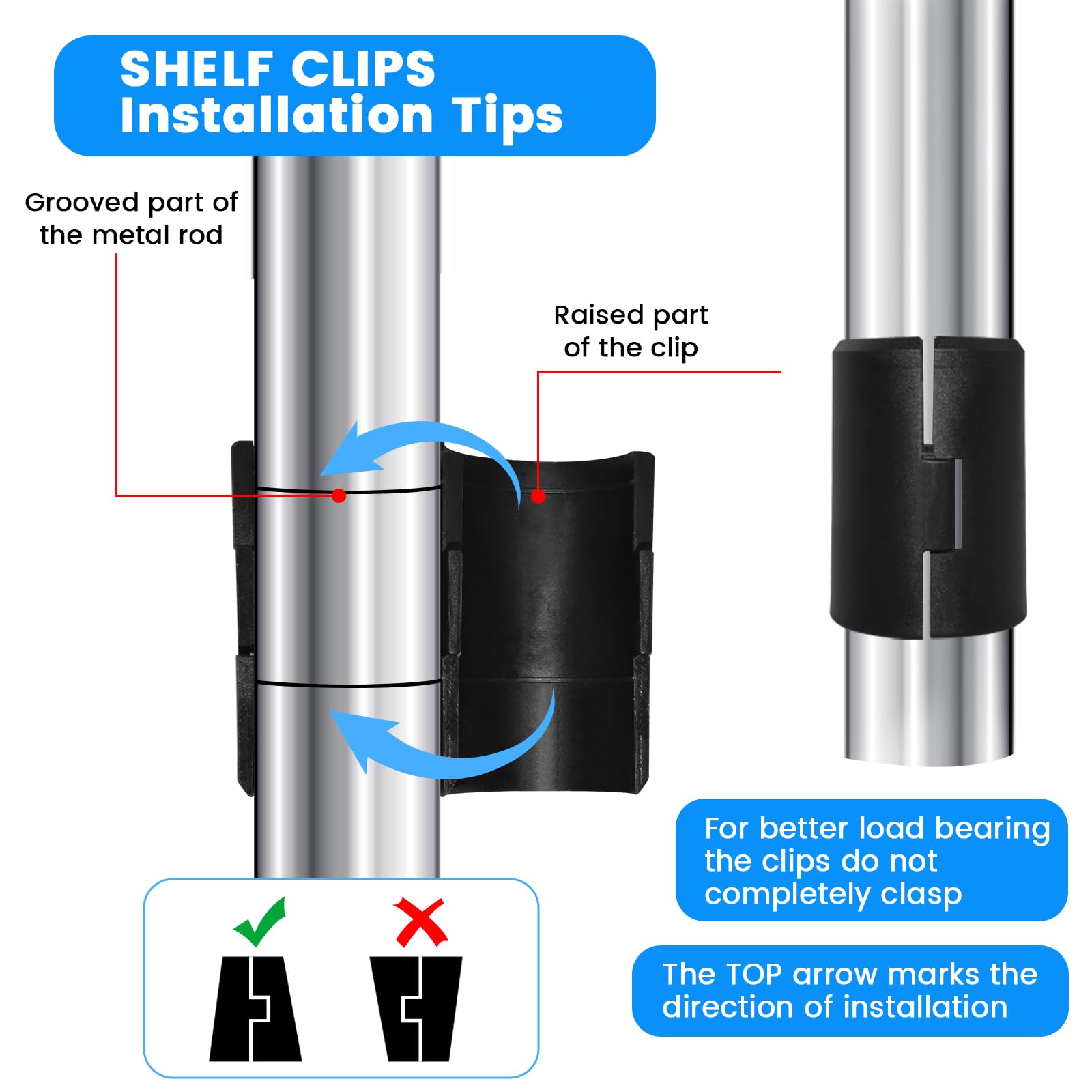 SDTC Shelf Clips - Secure Wire Shelving -6