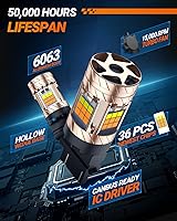 Vista 5 de SEALIGHT 3156 3157 - Faro LED de día de doble color, luz LED con ventilador turbo, 30 W, 3200 lúmenes, ámbar para intermitente, blanco para luz