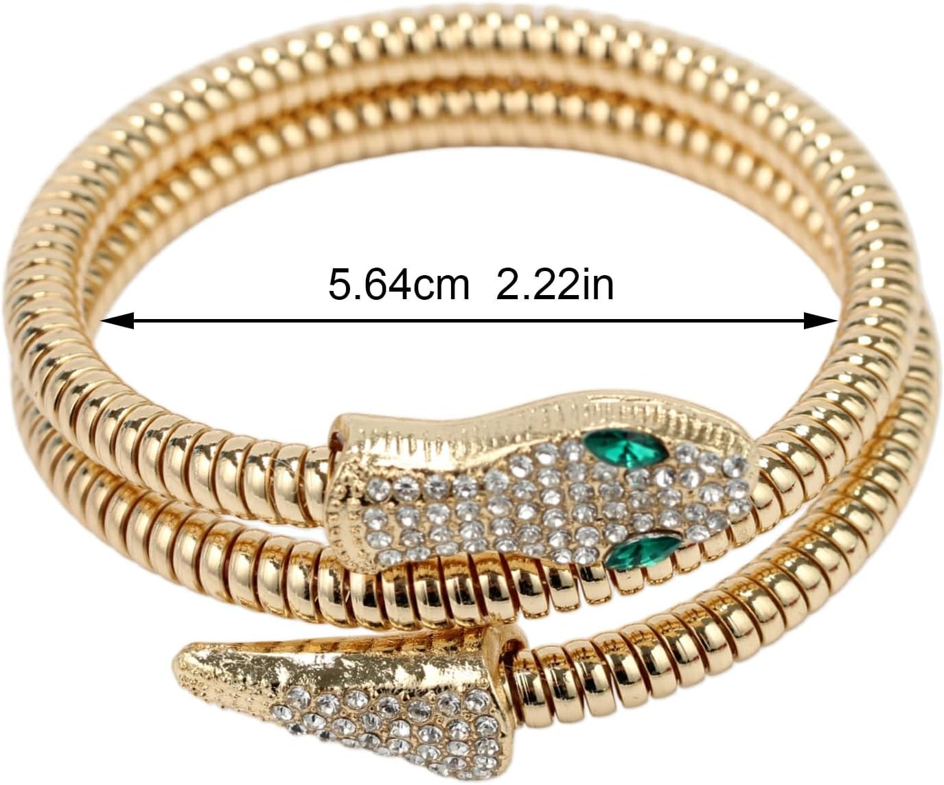 Gold Color Crystal Rhinestone Snake Necklace Bracelets Set for Women Metal Choker Collar Chunky Statement Animal Necklace Jewelry - Image 7