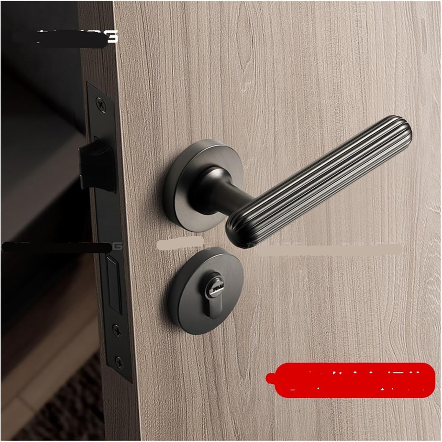 Indoor Wooden Door Handle Split Lock Bedroom Handle zinc Alloy Silent American Home Room Door Lock(D15 1130 PVD)