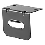 CURT 58300 Vehicle-Side Trailer Wiring Harness Mounting Bracket for 4-Way Flat, GLOSS BLACK POWDER COAT