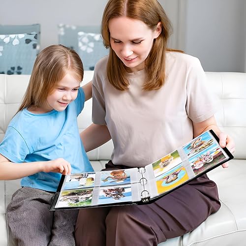 Miniatura 8 de MaxGear Paquete de 60 fundas para fotos de 3.5x5 para carpeta de 3 anillos (480 fotos), protectores de páginas de archivo resistentes, páginas de