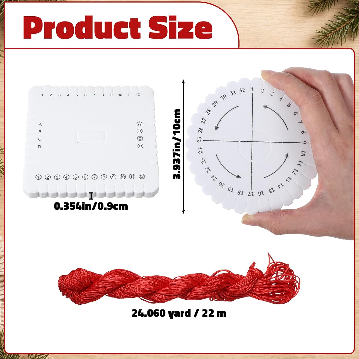 ZAHESIDS 3pcs Kumihimo Disk Braiding Wheel Braiding Disk Braided Plate