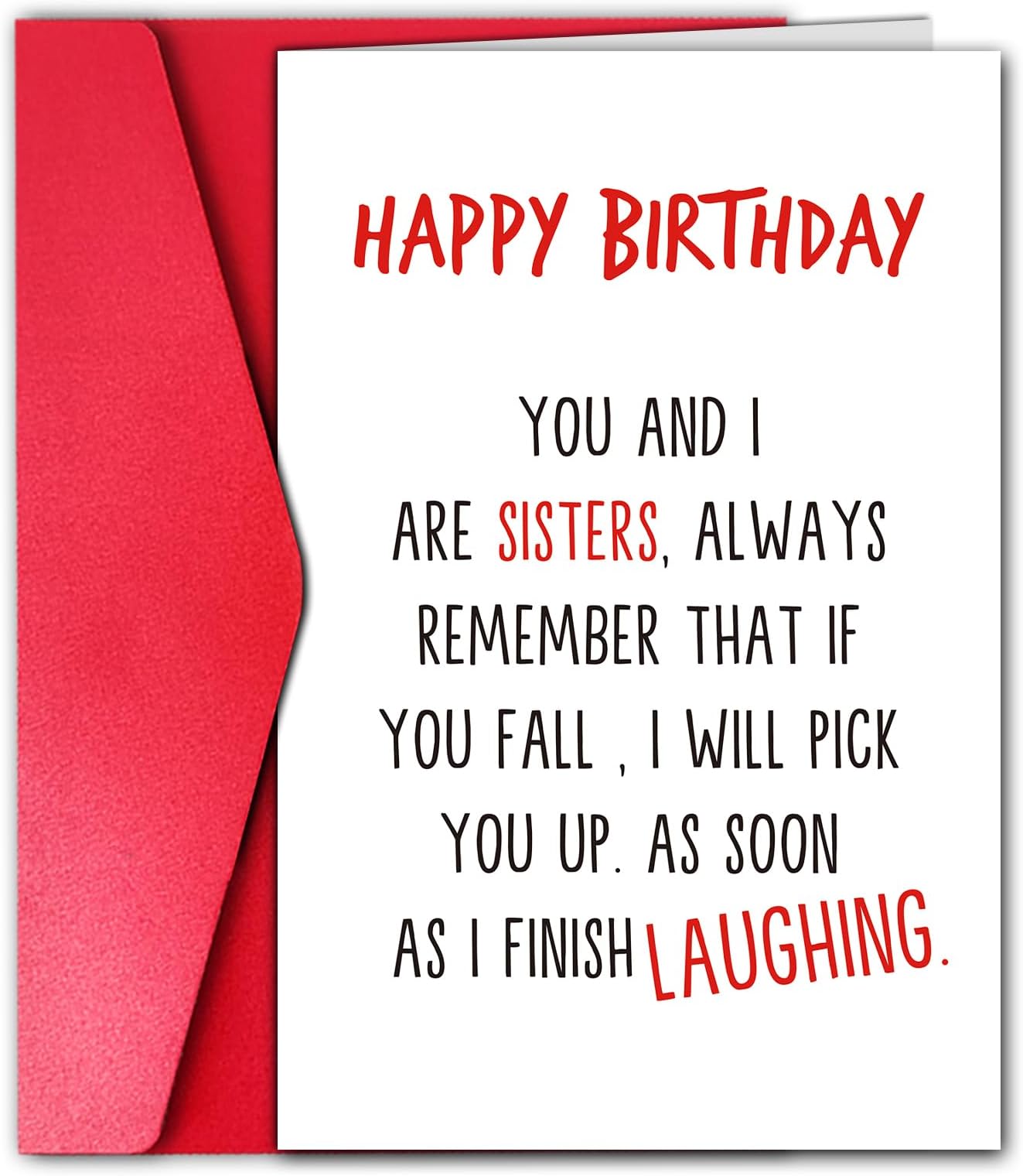 Hilarious Birthday Card for Sister, Funny Sister Birthay Card from Sister