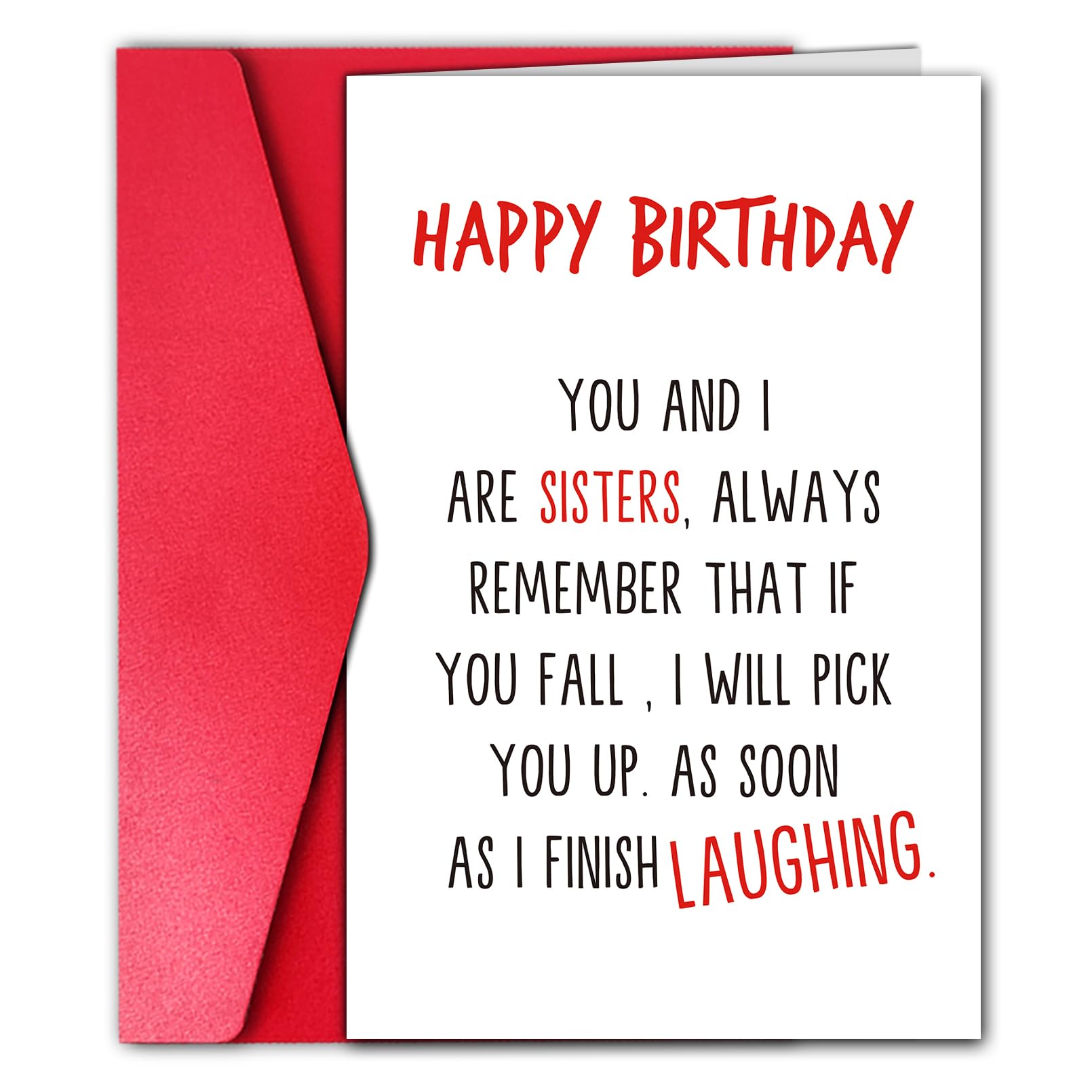 Hilarious Birthday Card for Sister, Funny Sister Birthay Card from Sister