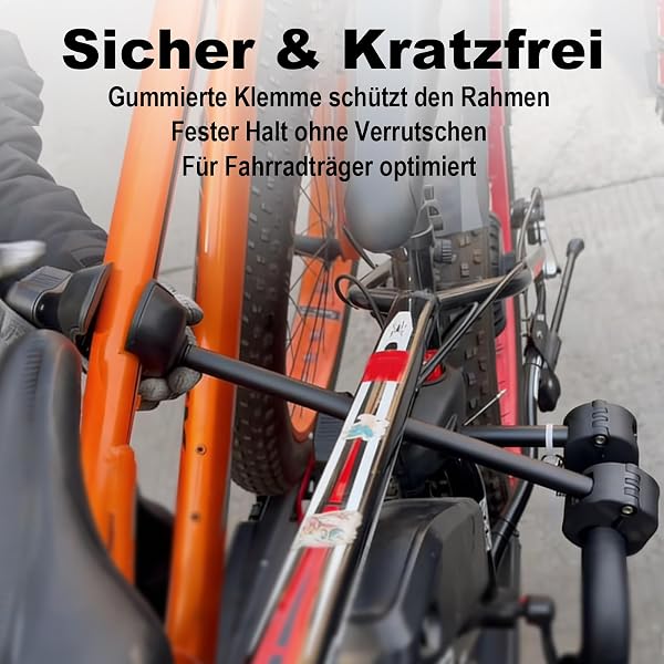 Rahmenhalter, Fahrradhalterung Bike Holder Fahrradträger Fahrradhalter Befestigung Klemme Reisemobil Rad, abschließbar, für U-Bügelrohr - 5