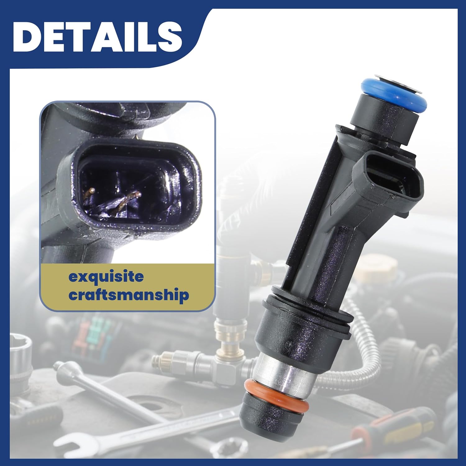 Fuel Injector Fit for Isuzu Ascender GMC Canyon Envoy Chevy Colorado Trailblazer Buick Rainier H3 Saab 2004-2007 Replace 12589465 Black 5PCS