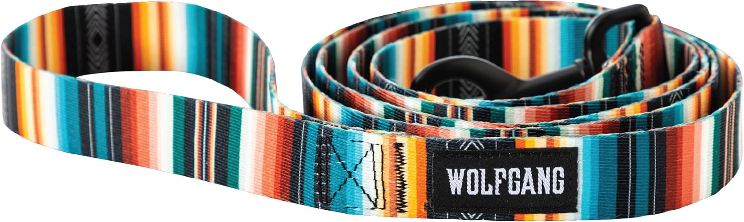 Wolfgang Heavy Duty Dog Leash, Pull-Tested to Over 800 lbs for Walking & Training, LostArt Print, Small