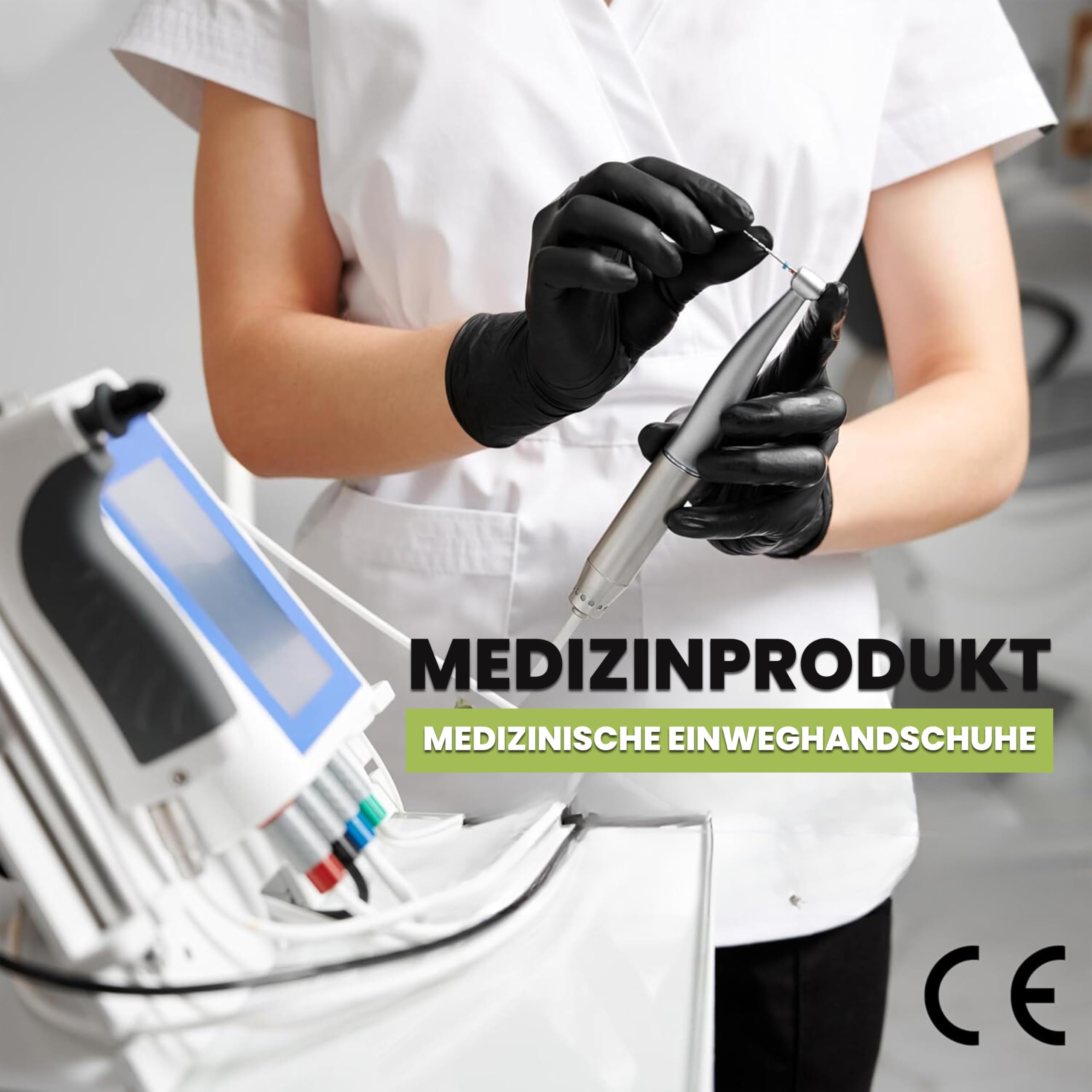 1000 Nitrilhandschuhe S Schwarz Einweghandschuhe Anallergisch 4.0g, Puderfrei, Latexfrei, Für Kosmetiker, Tätowierer, Werkstätten, Lebensmittelverarbeitung (S, Schwarz)