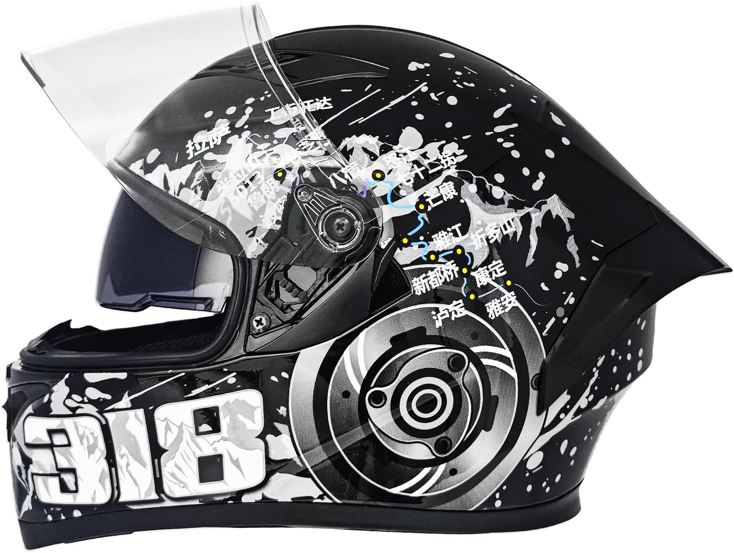 Full Face Motorcycle Helmets Adults Dual Vision Motor-Bike Street Bike Racing Motorbike ADV Moped Helmet Men Women DOT Approved