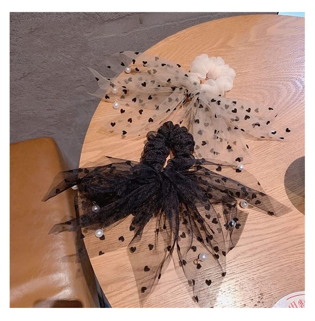 Gumka Do Włosów 2 Szt. Pierścień Do Włosów Streamer Head Rope Female Love Beads Tassel Opaska Z Kokardą Wiązaną Elastyczna Ozdoba Włosóws