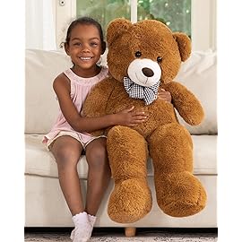 MaoGoLan Giant Teddy Bear Plush Toy - Ultra Soft & Cute Large Stuffed Animal 39 inches, Perfect for Baby Showers, Birthdays, Valentines Day Gifts (Kids, Couples, Family),Dark Brown