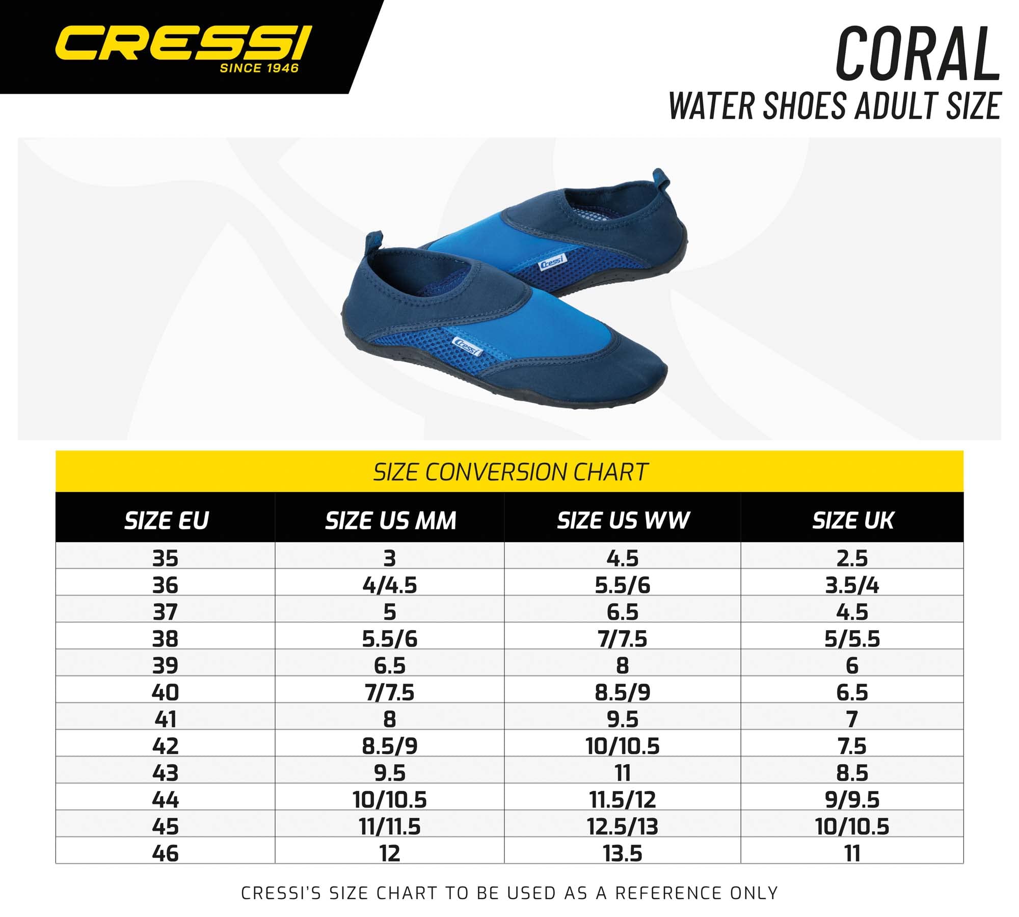 Cressi Uniseks Coral Water ShoesButy do wszystkich sportów wodnych