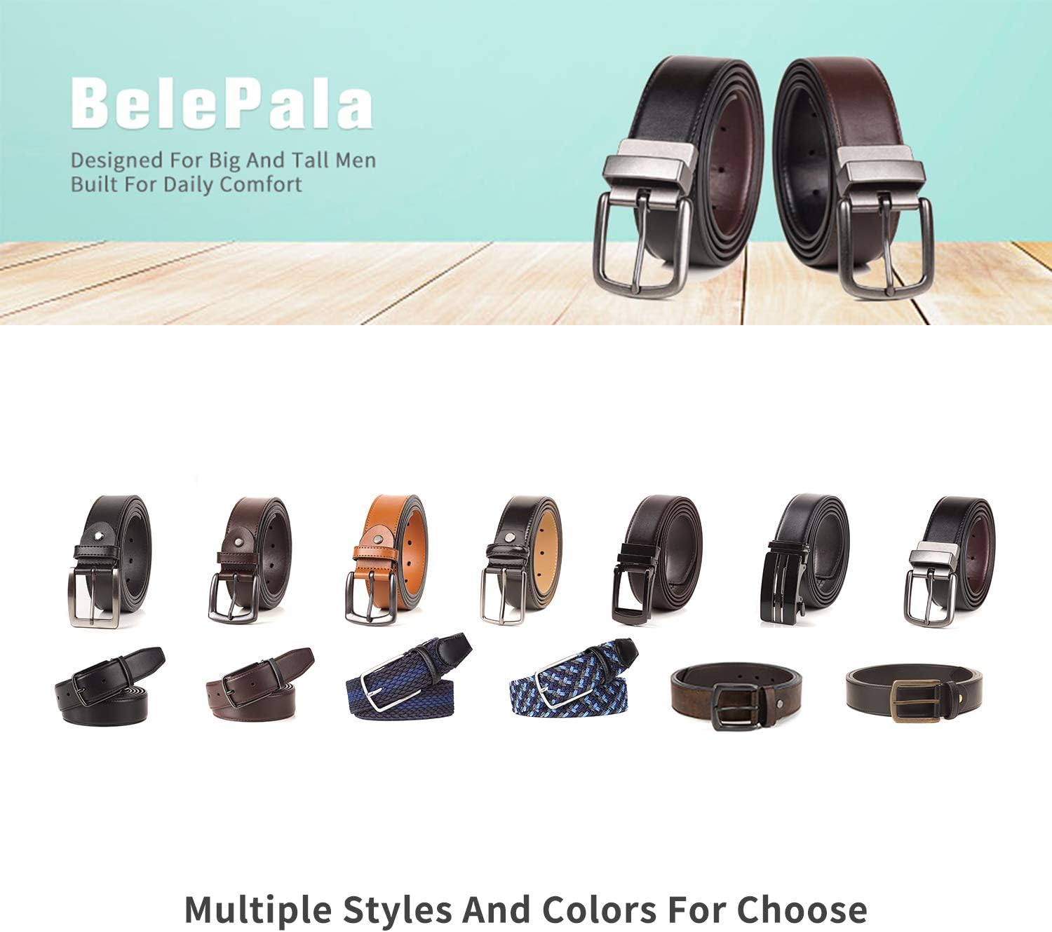 Big and Tall Belts for Men 36"-124" - Image 7