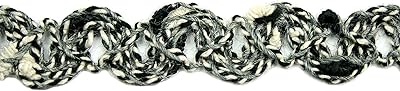 Jute Braid Woven Trim Gray Black White Decorative Ribbon DIY Braided Craft Supplies Sold by Yard