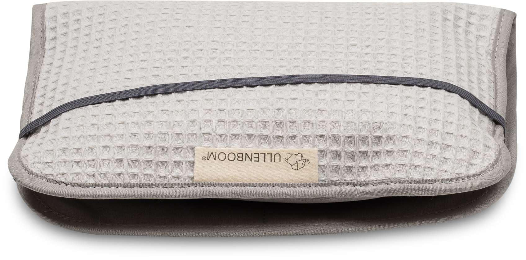 ULLENBOOM ® Windeltasche für unterwegs, Waffel Uni Grau, Made in EU - Wickeltasche für bis zu 3 Windeln, Feuchttücher & weiteres Zubehör, Ideal als Wickelorganiser für den Kinderwagen