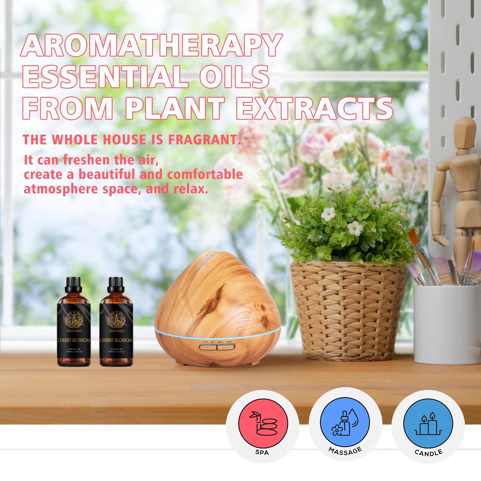 100% pura mandarina aceites esenciales Set, Aromaterapia Tangerine aceites esenciales fragancia Set, 3x10mlmandarina Aceites Esenciales Perfumes Kit para difusores, humidificador