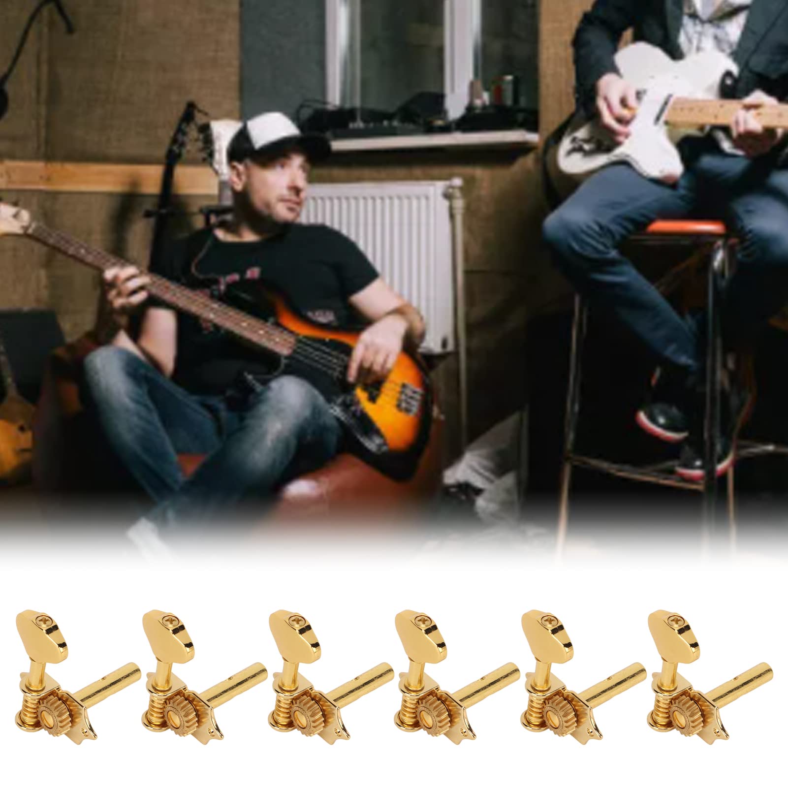 Amazon.co.jp: Xcello 6 個のギター弦チューニングペグメタルオープン