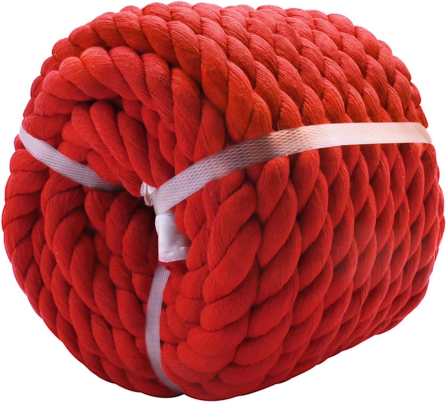 Cotton Rope 3/4 Inch X 100 Feet- Thick Black Rope for Hanging Swing Railing Home Decor Tug of War