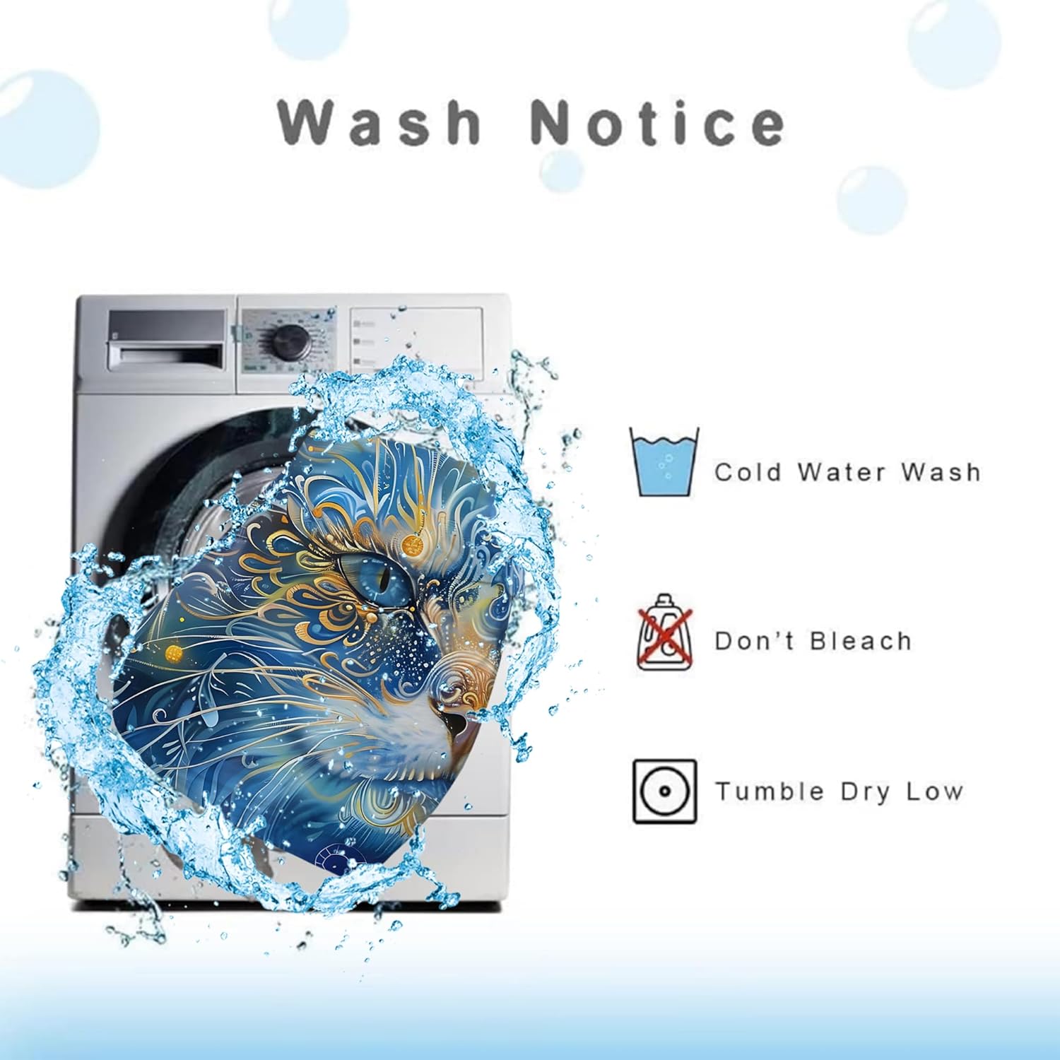 Cat Comforter Set King: Blue Cat Print Bedding Sets Mystic Ethnic Kitten Quilts for Women Men Adults Mandala Boho Exotic Feline Bed Set 1 Comforter & 2 Pillowcases