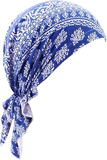Chemo Headwear for Women Pre-Tied Head Scarf Slip On Headwraps Soft Turbans Cancer Hats Beanie Coverings Scarves