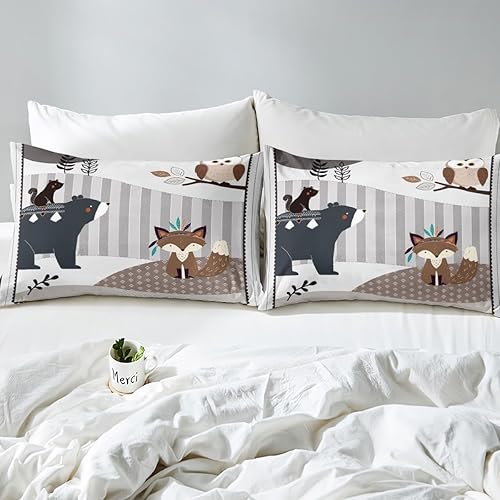 Miniatura 233 de Castle Fairy Juego de sábanas con temática de Halloween, tamaño Queen, juego de ropa de cama con estampado de animales de murciélagos negros