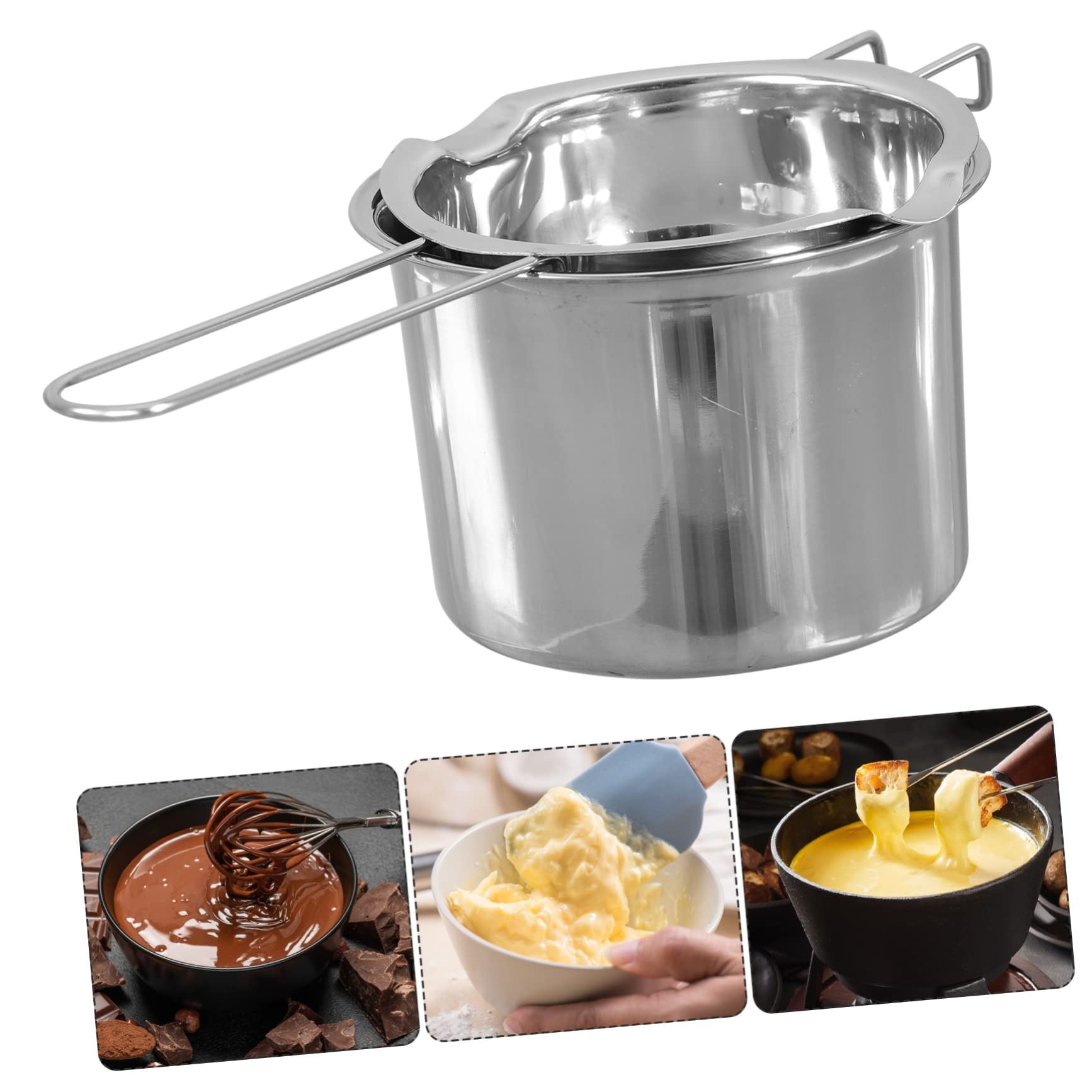 VINTORKY Baking Melt Pot Double Boiler Pot Stainless Steel Cheese Butter Chocolate Melting Bowl