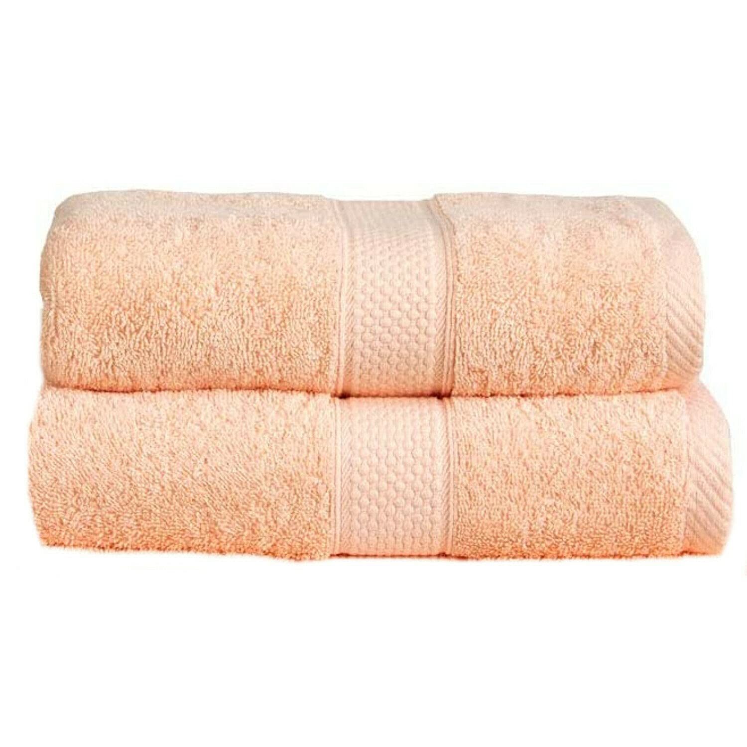 Sue Rossi Ltd 100% Turkish Cotton Guest Towels Hand Kitchen Towel Face Cloth 40 x 60 cm Pack Of 2 Twin Set (Peach) — image 1