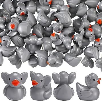 VioraWhite 50 Pcs Mini Resin Elephant Duck Figurines | Tiny Animals for Crafts, Small Cute Animal Birthday Cake Topper for Garden Micro Landscape DIY Accessories
