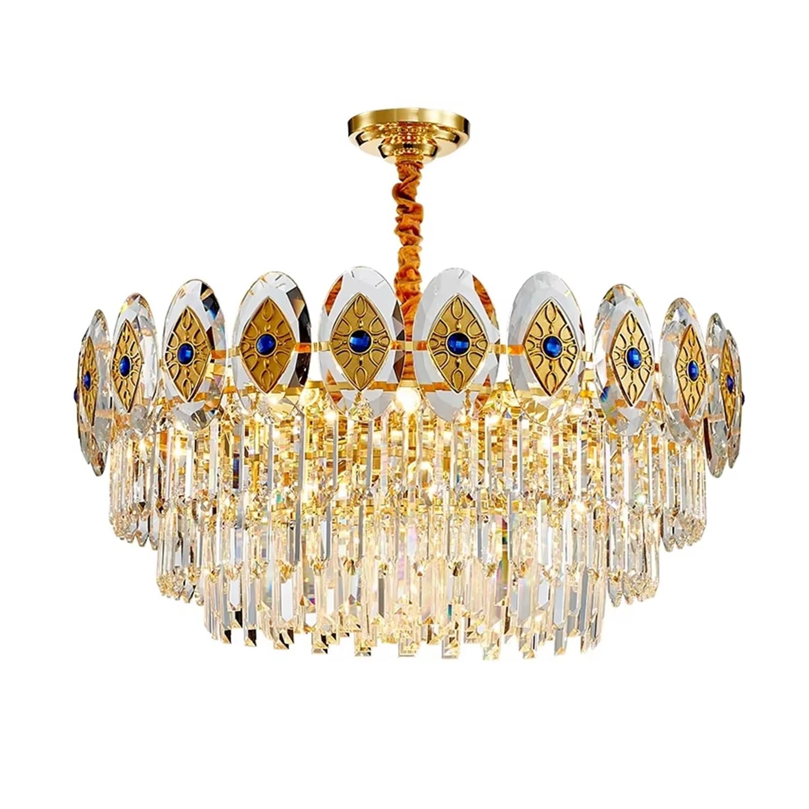 MESOVFCA LED Round Chandelier Lighting for Living Room Dining Room Crystal Lamp Luxury Ceiling Chandeliers Home Light Fixtures,for Various Spaces