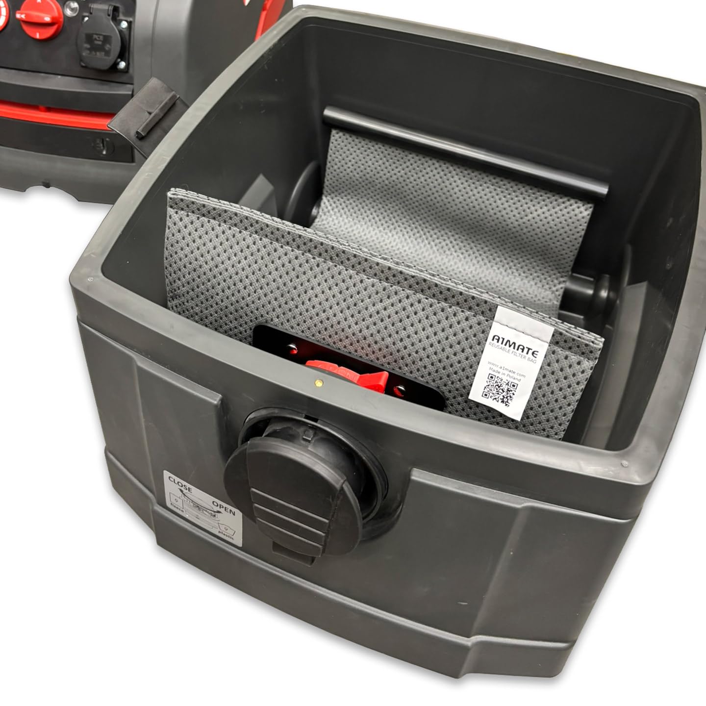 Sac filtrant réutilisable pour Bosch GAS 25, Metabo ASR 35