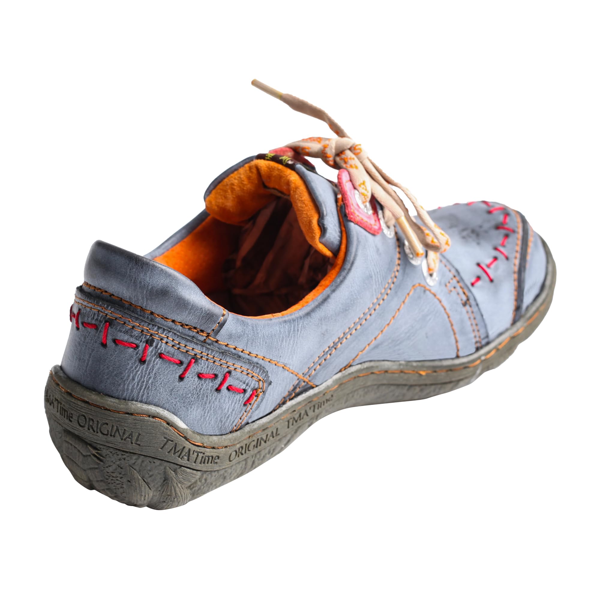 TMA EYES cómodos, de Moda y Retro Zapatos Casuales de Cuero cosidos a Mano