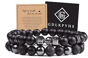 Obsidian Dumbbell: 10Lb Onyx Bracelet