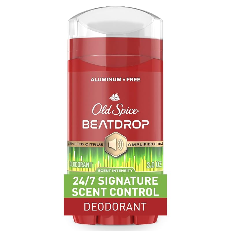 Desodorante Old Spice sem alumínio Beatdrop, fragrância de bergamota verde, agulha de pinheiro e madeira de âmbar, 85 g