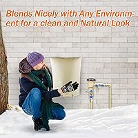 Vista 4 de TOHONFOO Backflow Preventer Pipe Insulation Cover (5°F) - Irrigation Sprinkler Valve Insulated Pouch - Water Well Pump Cover - Sturdy 5 Layers for