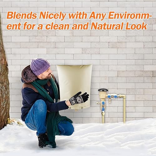 Miniatura 4 de Cubierta de aislamiento de tubería para prevención de reflujo (5F) - Bolsa aislada para válvula de riego - Cubierta de bomba de pozo de agua - 5