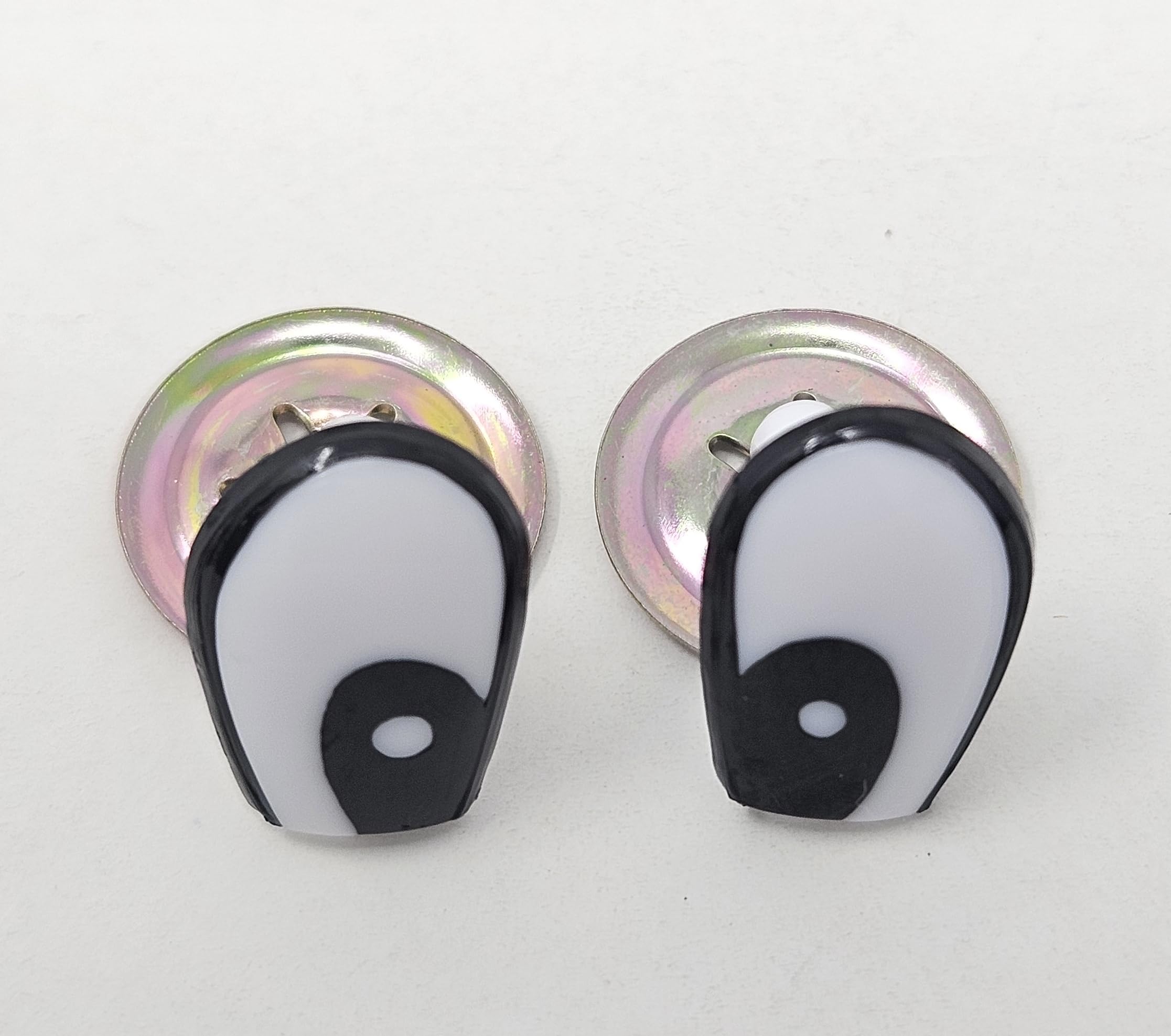 Pair of Zim's 13mm Black and White Comical Cartoon Plastic Safety Eyes for Craft Amigurumi Dolls, Toys or Puppets (Pack of 10)