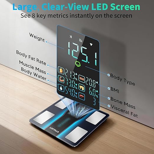 Báscula Inteligente Loftilla CS20T Peso Corporal 8 en 1 LED miniatura 2