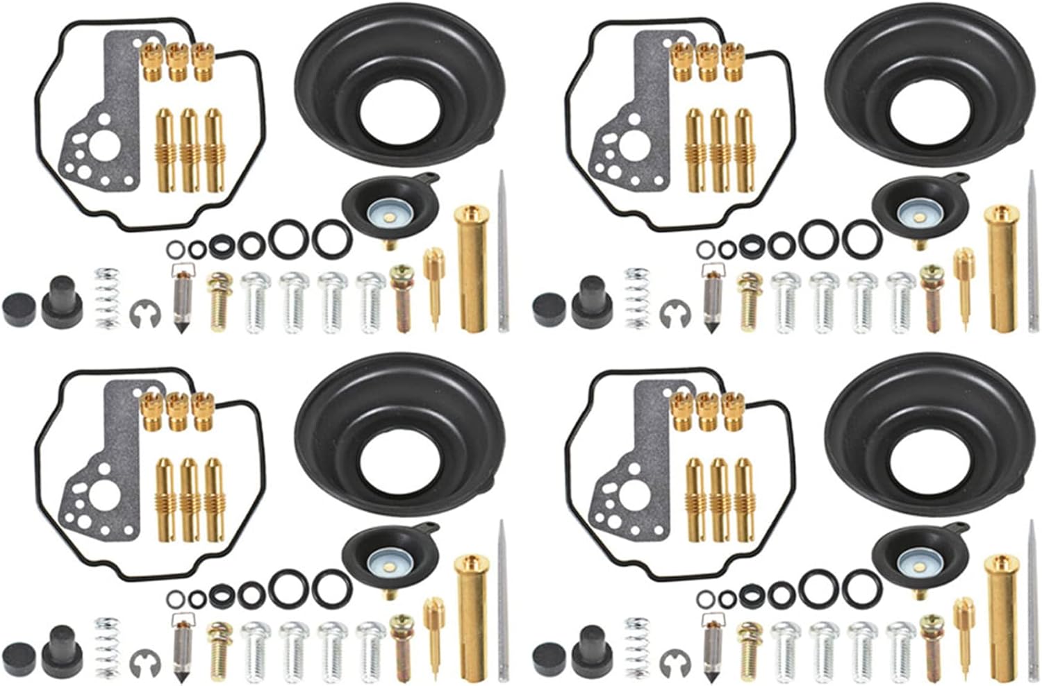waltyotur 4x Carburetor Repair Kit with Diaphragm Cut-off Valve Replacement for Yamaha Vmax 1200 VMX1200 1985-2007