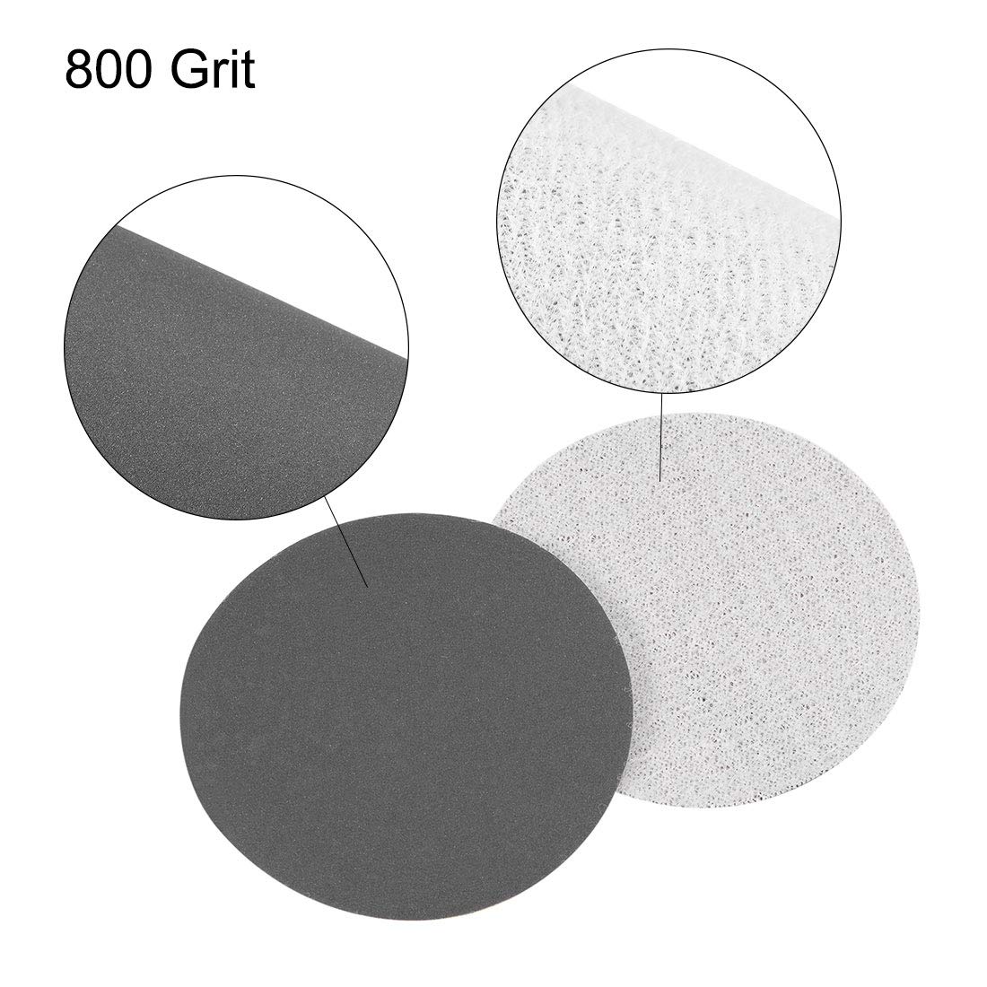 2 Inch Wet Dry Sanding Discs 800 Grit Hook and Loop Sanding Disc Silicon Carbide Sandpaper 30pcs