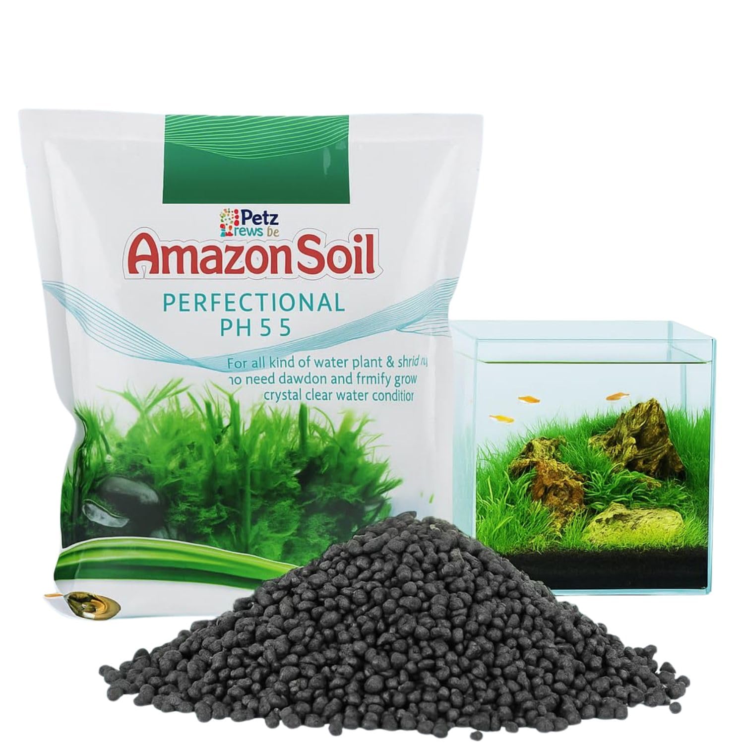 VAYINATO® Amazon Soil Aquarium Substrate (1L Pack) – Nutrient-Rich Plant Growth Soil, pH Stabilizing, Easy-to-Use Aquascap...