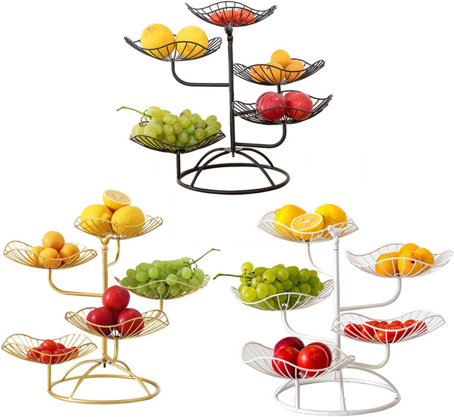 Reau Tier Metal Fruit Basket Fruit Rack Tiered Fruit Bowl