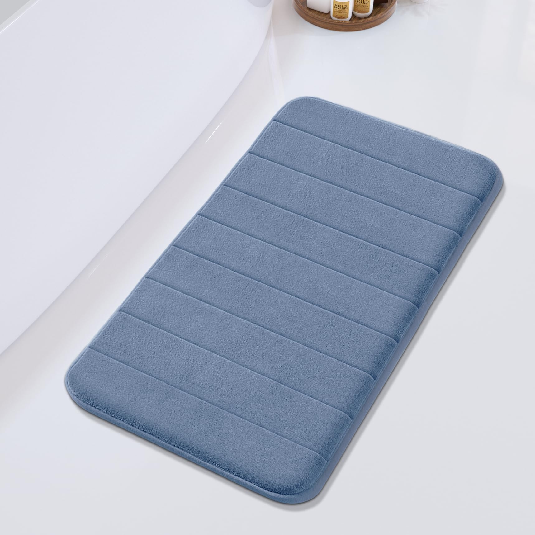 Yimobra Memory Foam Bath Mat Large Size, Soft and Comfortable, Super Water Absorption, Non-Slip, Thick, Machine Wash