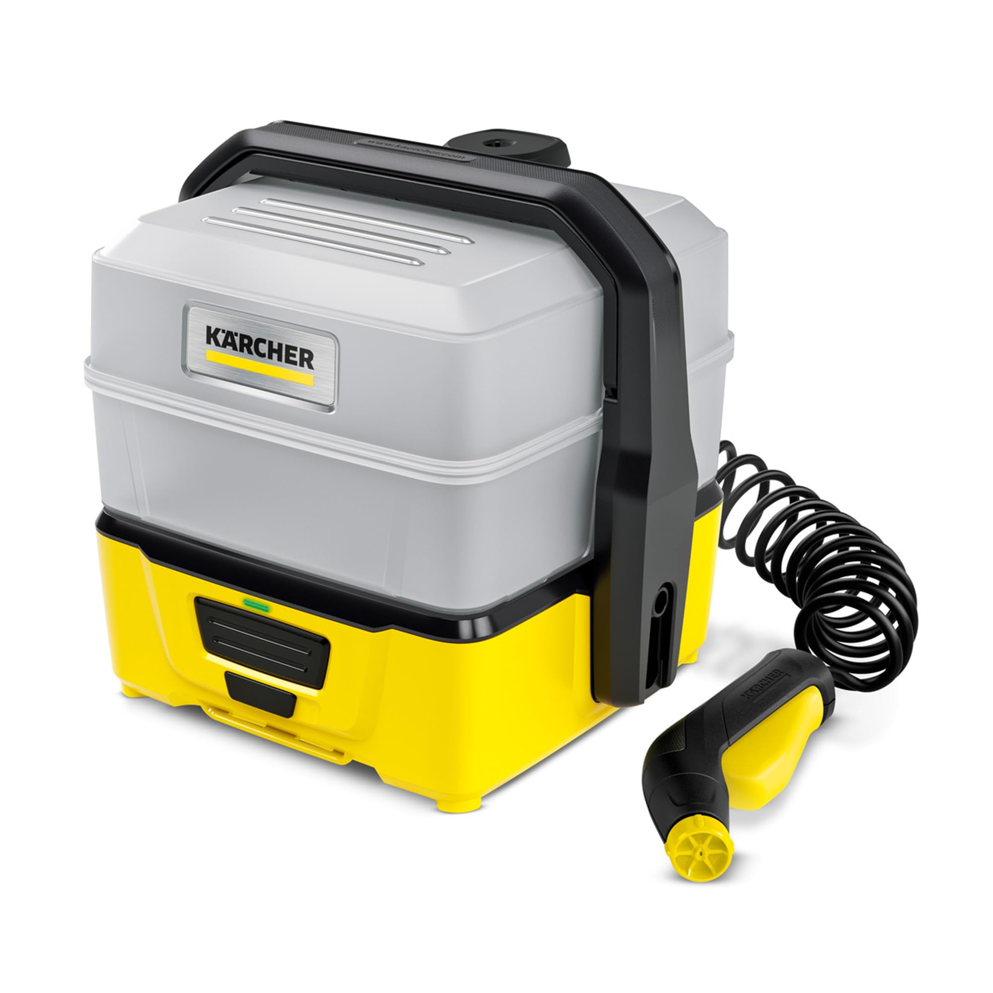 Kärcher Hidrolimpiadora móvil OC 3 Plus, limpiadora portátil para aplicaciones móviles, depósito de agua extraíble 7l, batería de iones de litio, duración batería 15 min, manguera espiral