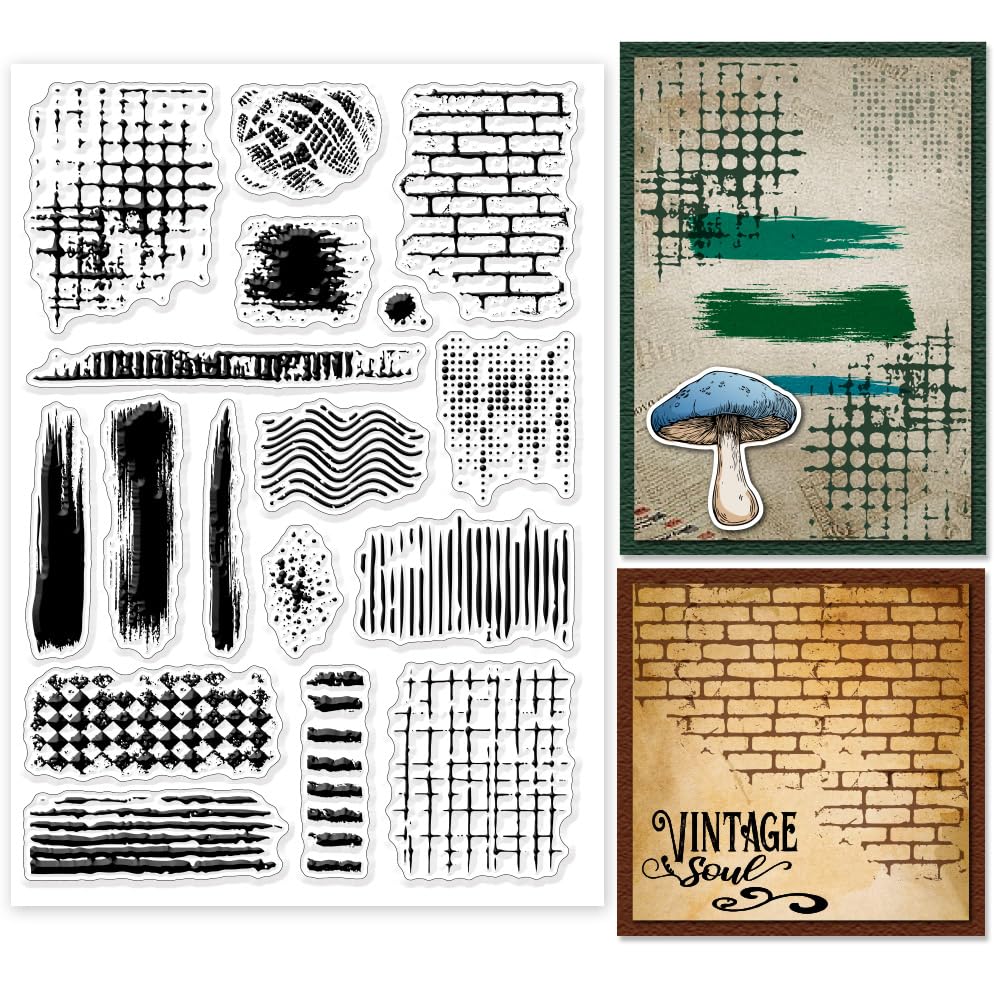 Vintage Grunge Texture Stamps - Scrapbooking & DIY -1