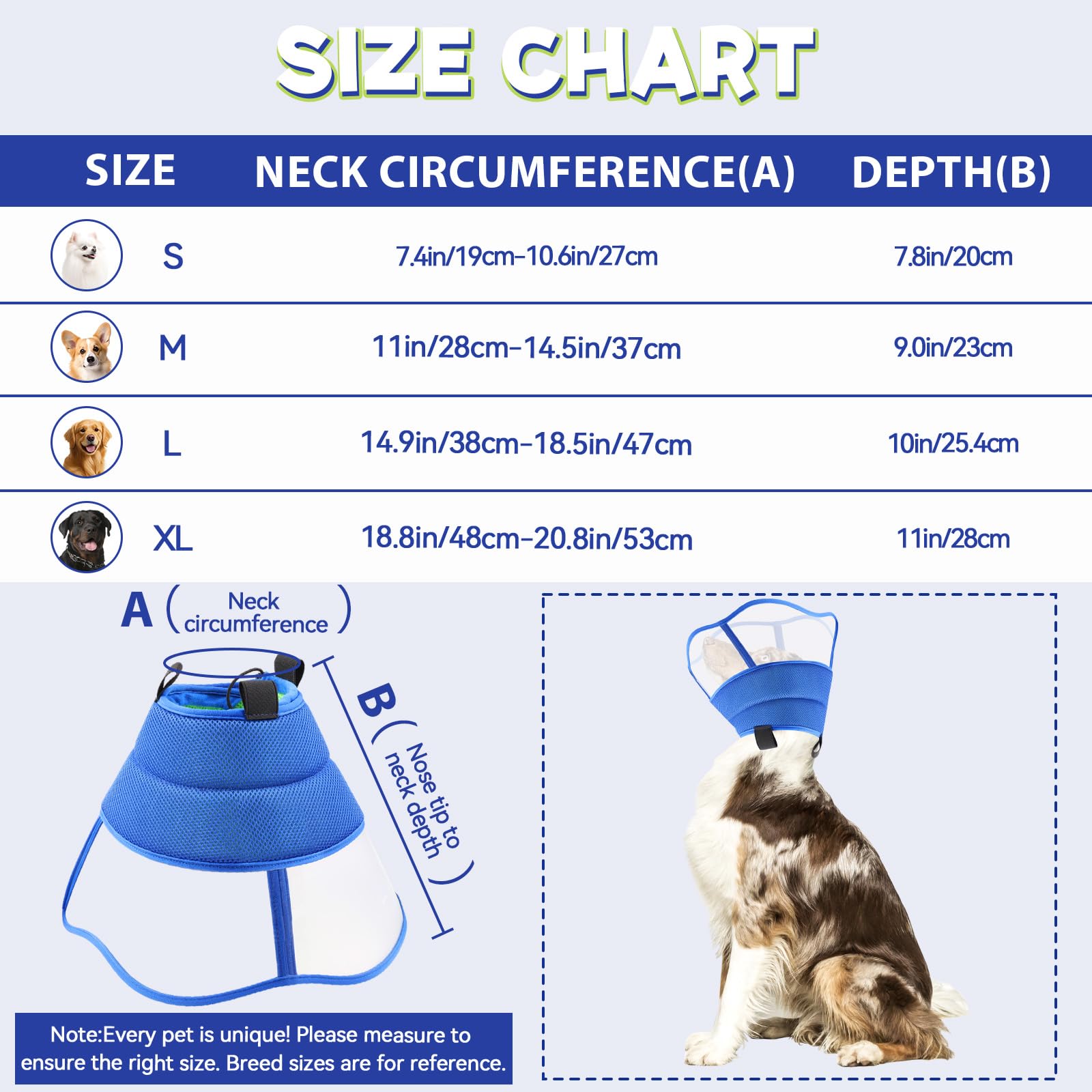 Soft Dog Cone Collar for Dogs After Surgery Adjustable recovery collars for dogs buster collars for dogs prevent licking Anti-Bite Lick Wound Healing Safety Practical Plastic - Image 4
