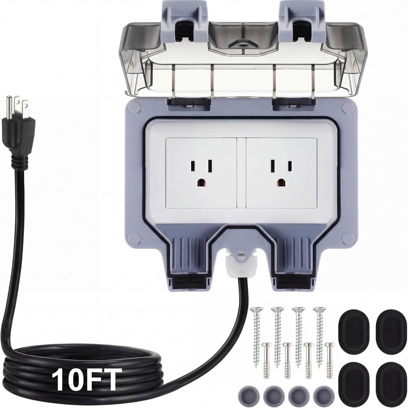 Amazon.com: Kanayu Outdoor Outlet Box with 10ft Extension Cord