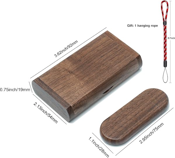 8GB USB C Flash Drive USB 2.0 Flash Drive High Speed Dual OTG Pen Drive Walnut Wood Box for TV, Car, Smartphones, PC, Laptop - 5
